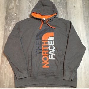 The north face logo spell out hoodie sweatshirt